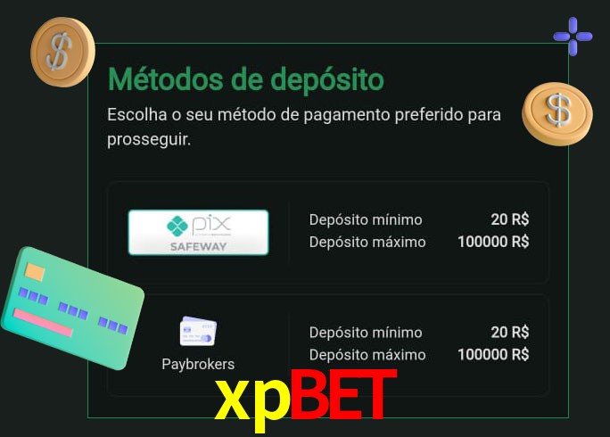 O cassino xpbet oferece uma grande variedade de métodos de pagamento